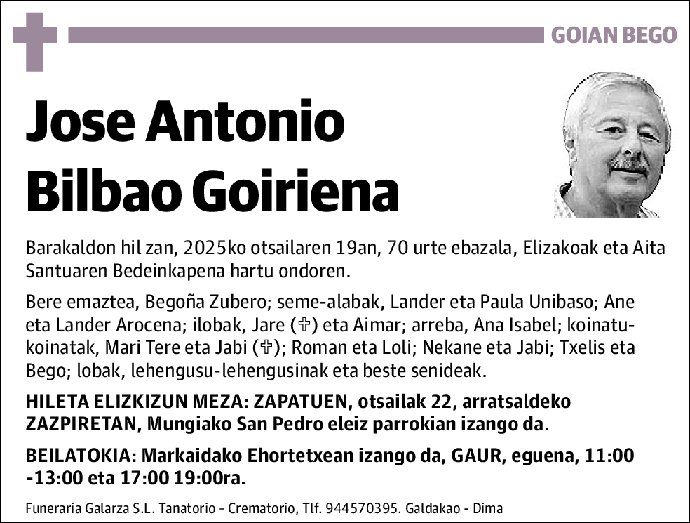 Jose Antonio Bilbao Goiriena