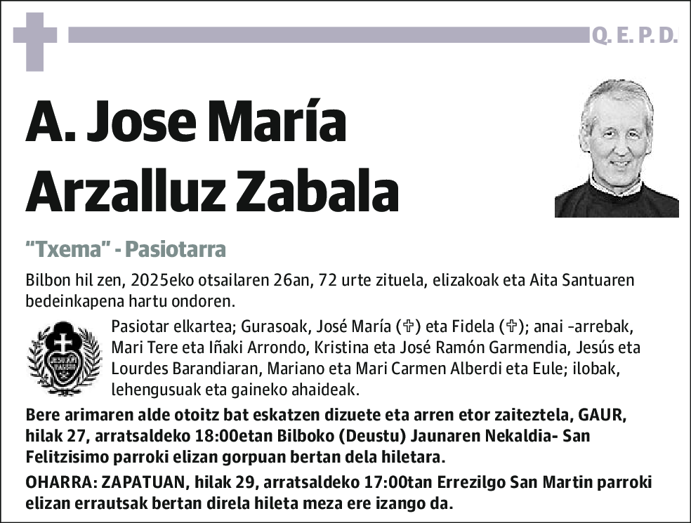 Jose María Arzalluz Zabala