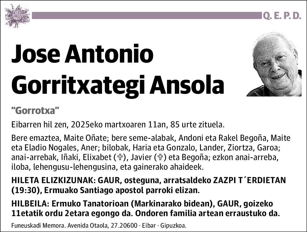 Jose Antonio Gorritxategi Ansola