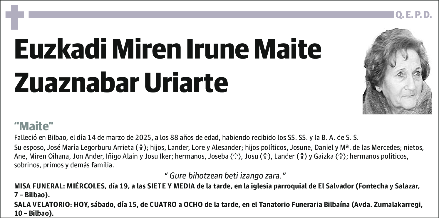 Euskadi Miren Irune Maite Zuaznabar Uriarte