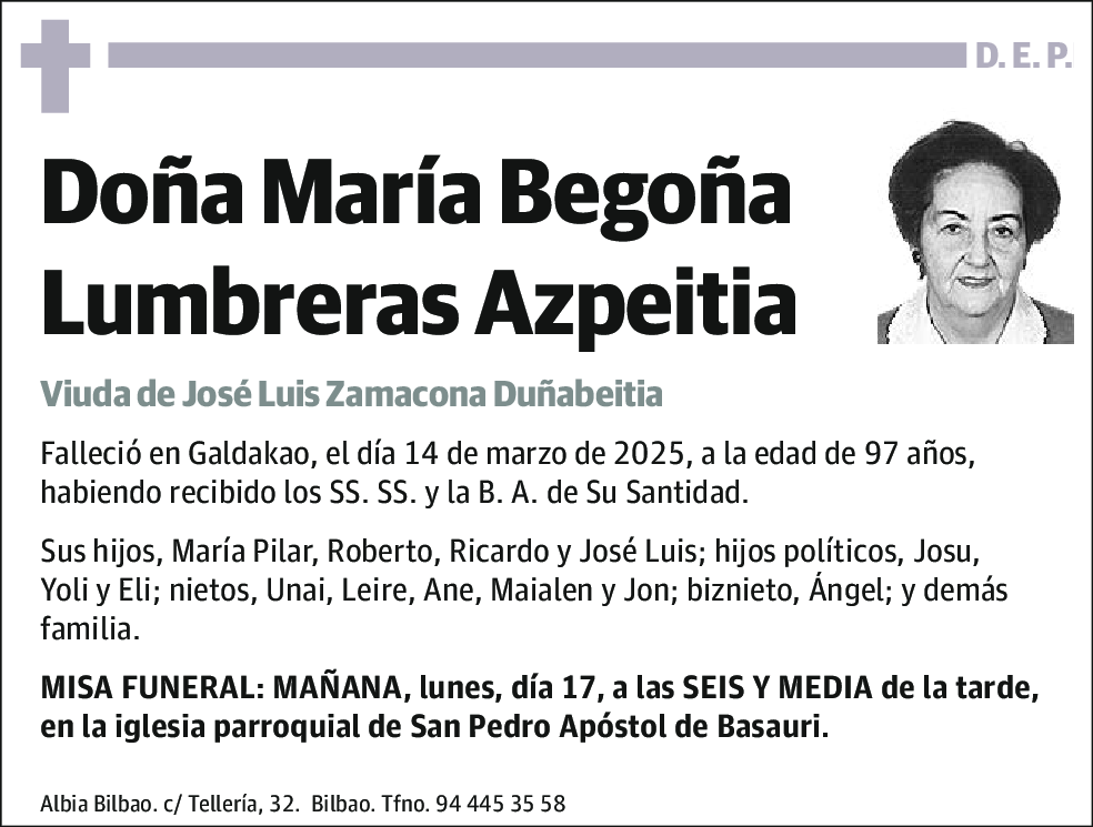 María Begoña Lumbreras Azpeitia