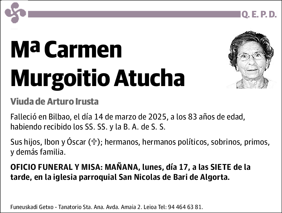 Maria Carmen Murgoitio Atucha