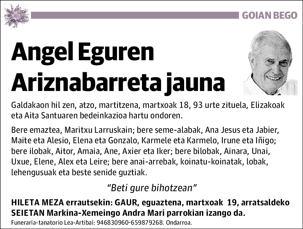 Angel Eguren Ariznabarreta