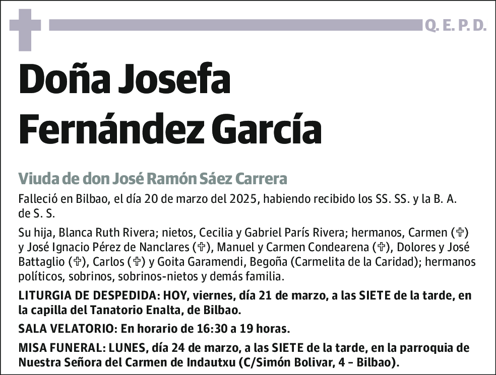 Maria Josefa Fernandez Garcia