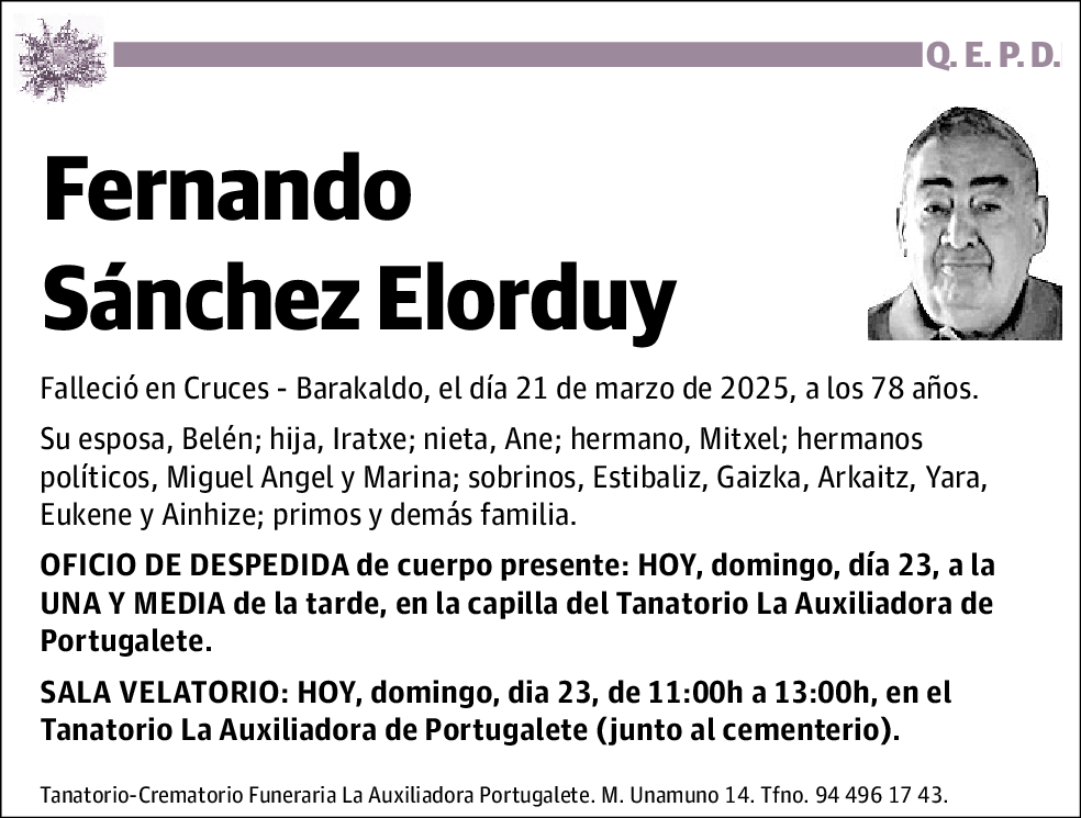 Fernando Sánchez Elorduy