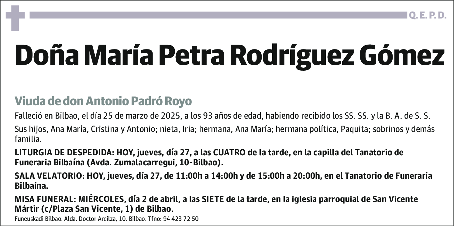 María Petra Rodríguez Gómez