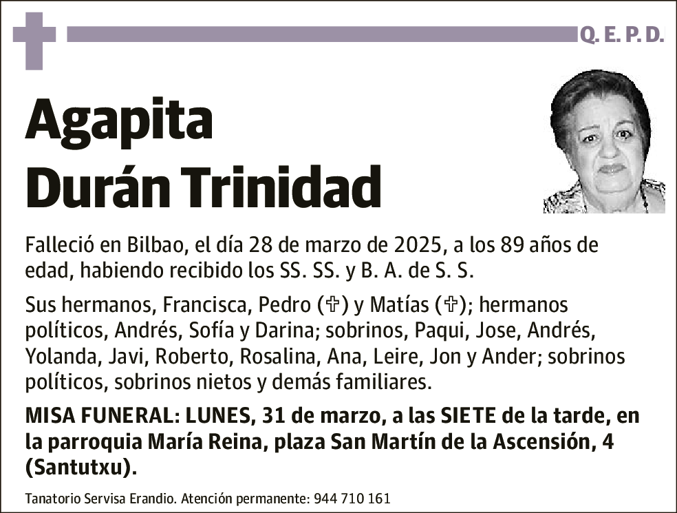 Agapita Durán Trinidad
