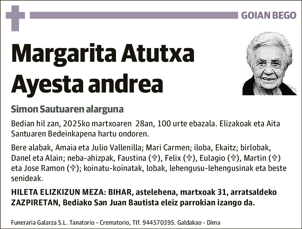 Margarita Atutxa Ayesta