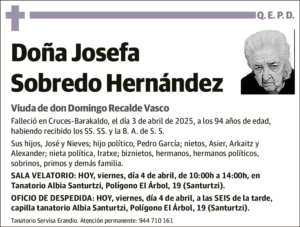 Josefa Sobredo Hernández