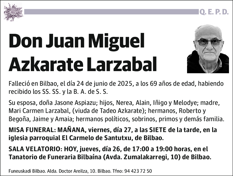 Juan Miguel Azkarate Larzabal