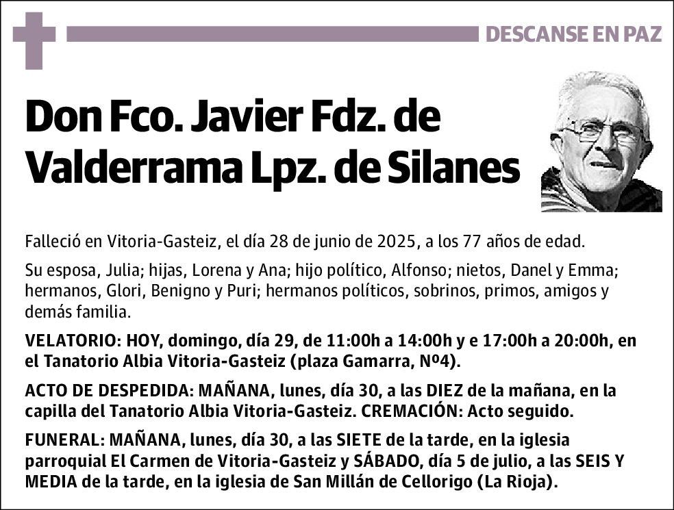 Francisco Javier Fernández de Valderrama López de Silanes