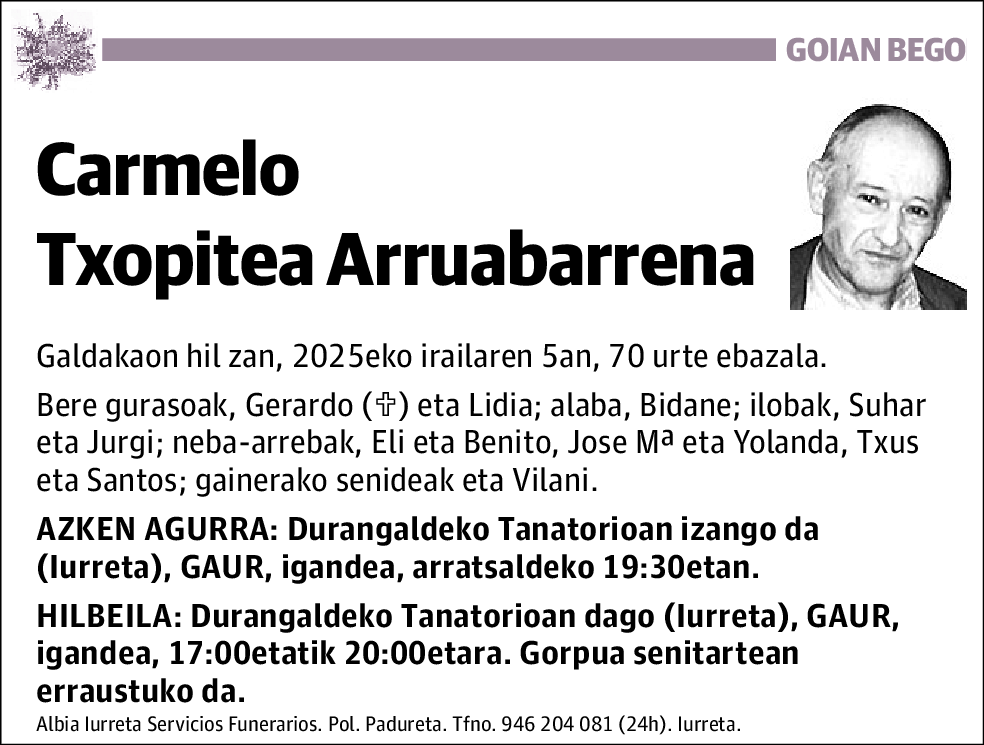 Carmelo Txopitea Arruabarrena