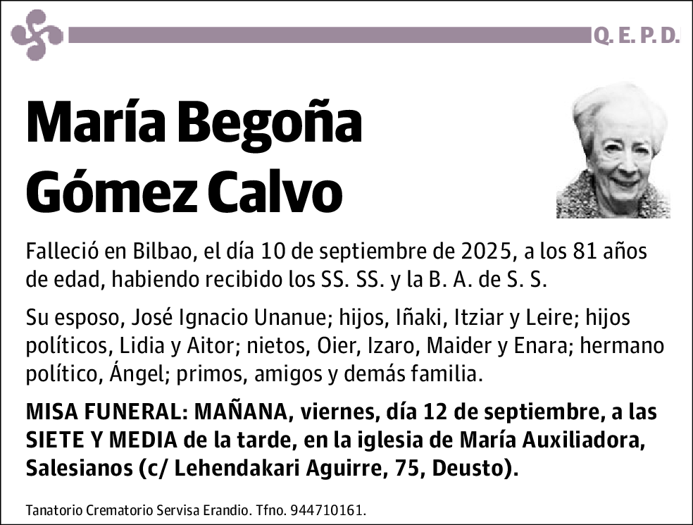 María Begoña Gómez Calvo