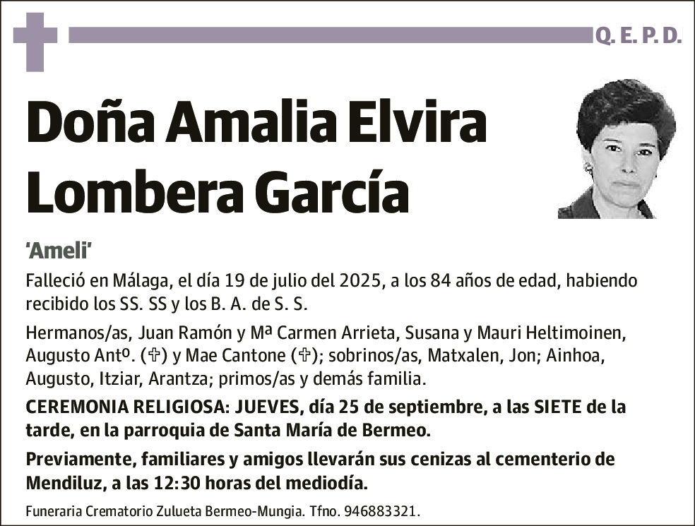 Amalia Elvira Lombera García