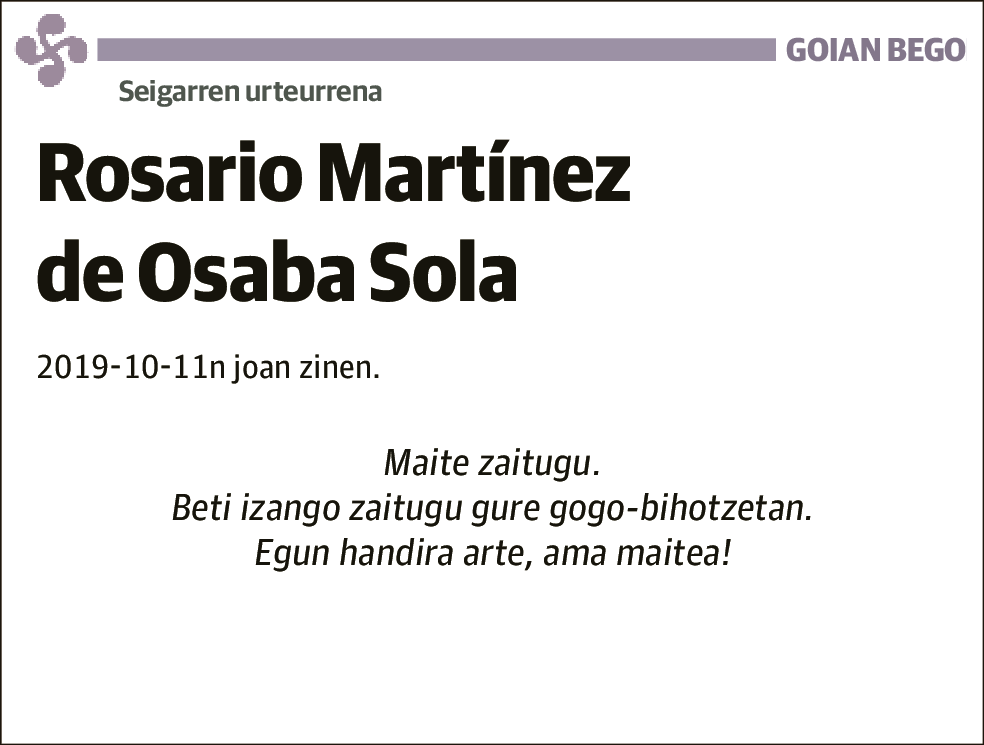Rosario Martínez de Osaba Sola