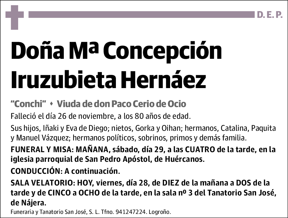 Mª Concepción Iruzubieta Hernáez