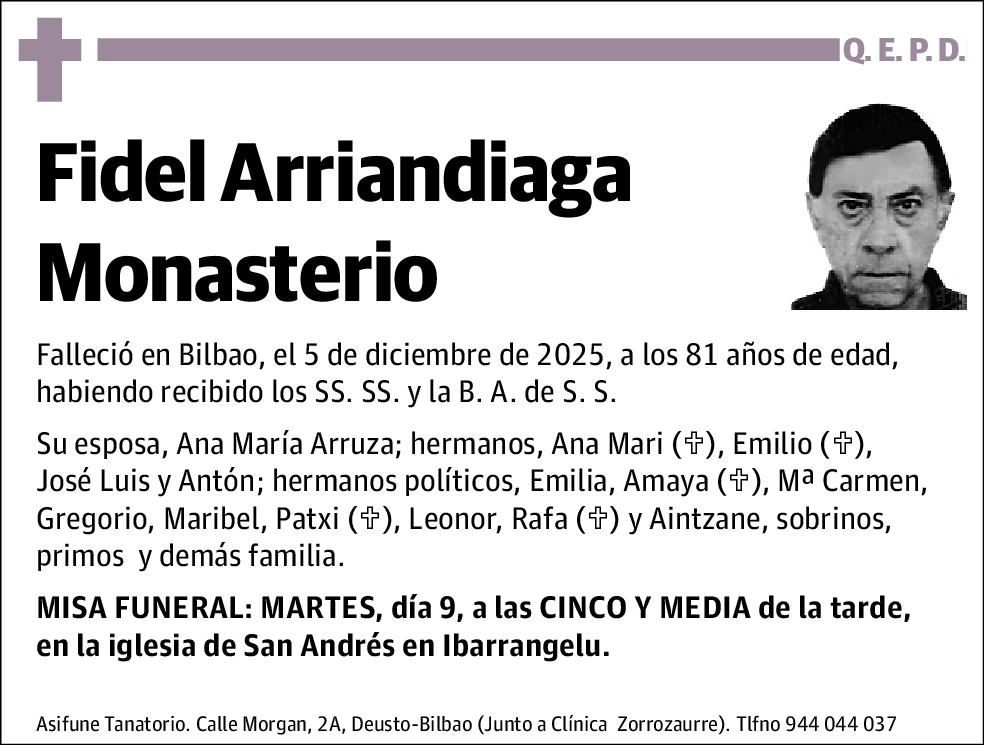 Fidel Arriandiaga Monasterio