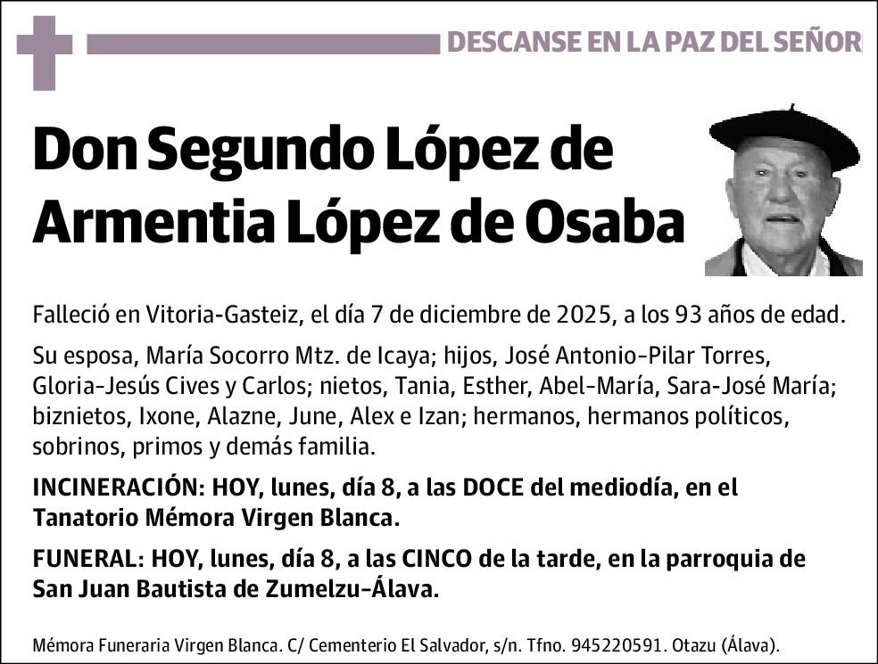 Segundo López de Armentia López de Osaba