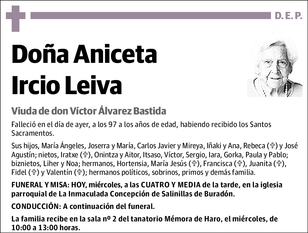 Aniceta Ircio Leiva