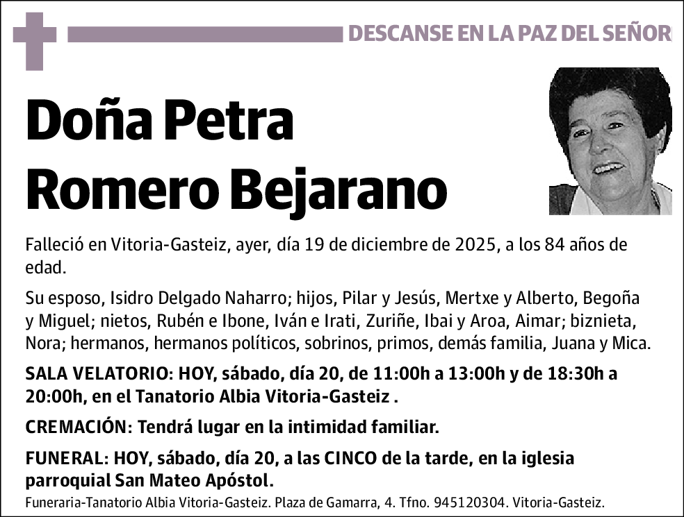 Petra Romero Bejarano