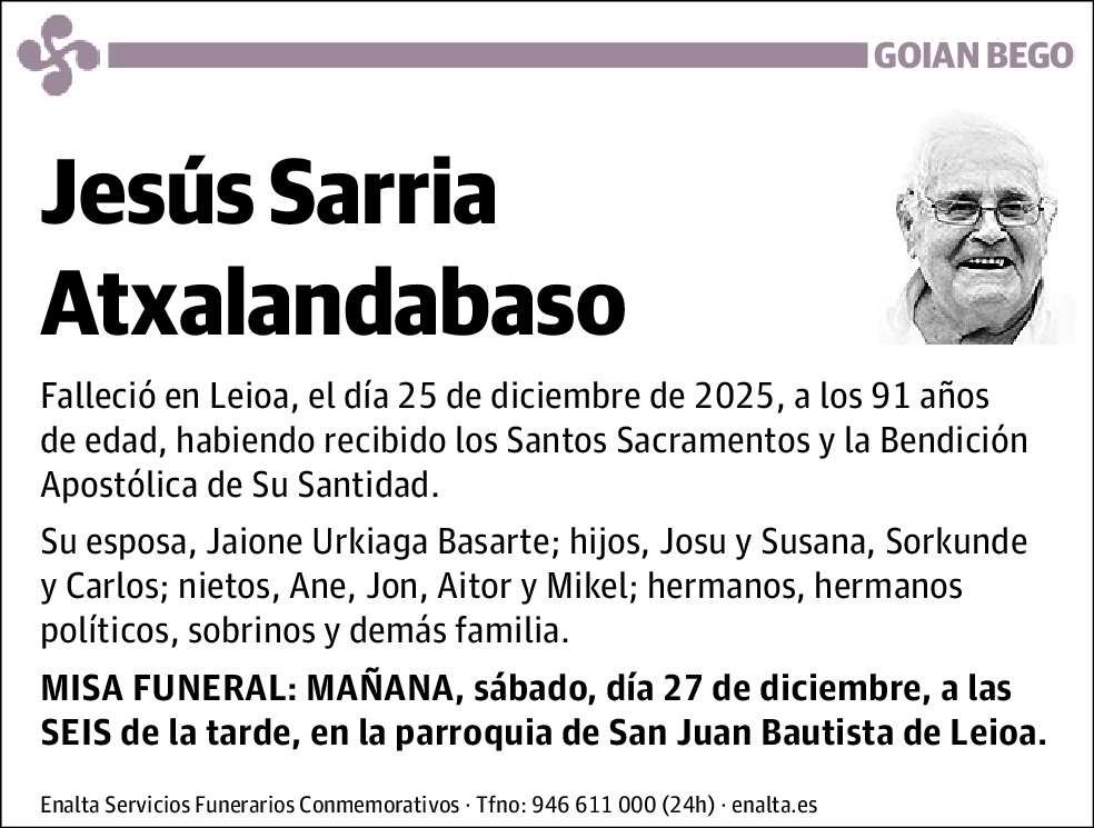 Jesús Sarria Atxalandabaso