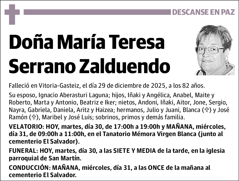 María Teresa Serrano Zalduendo