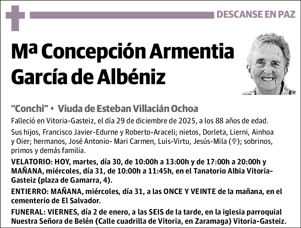 Mª Concepción Armentia García de Albéniz