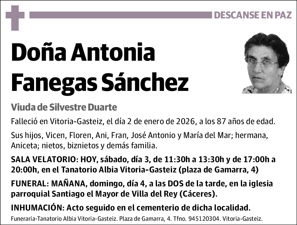 Antonia Fanegas Sánchez