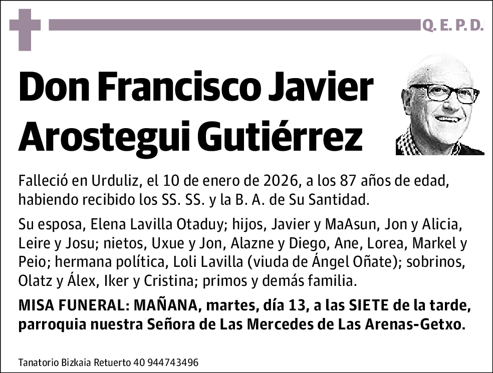 Francisco Javier Arostegui Gutiérrez