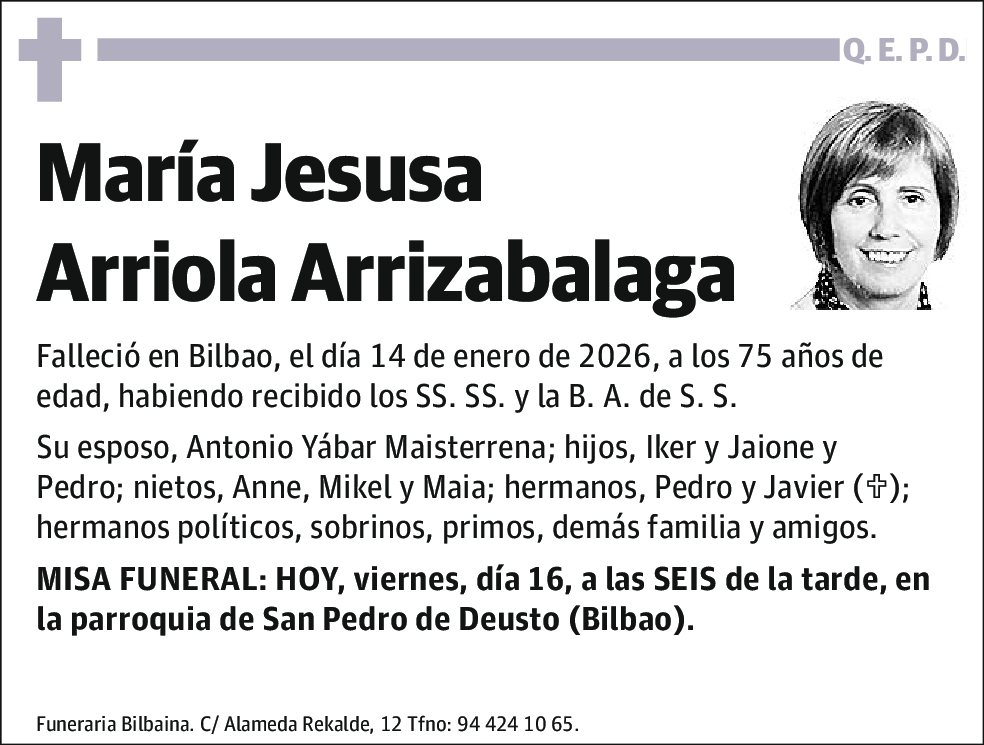 María Jesusa Arriola Arrazabalaga
