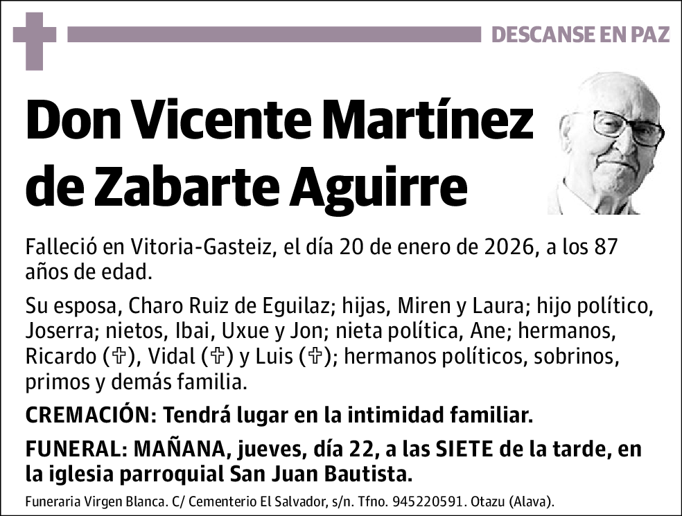 Vicente Martínez de Zabarte Aguirre