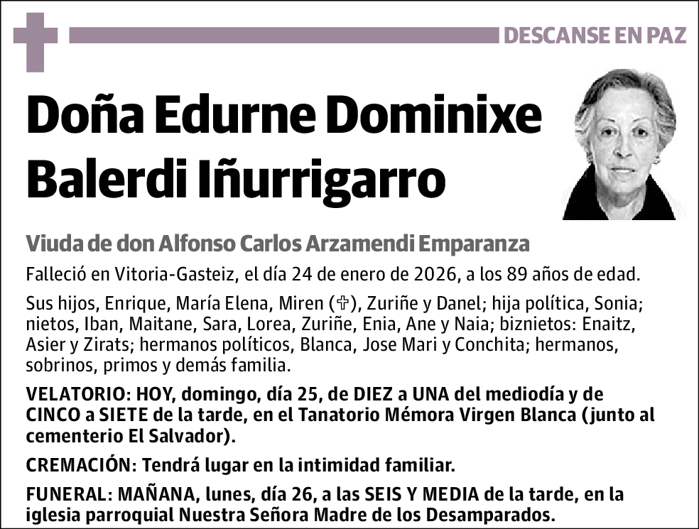 Edurne Dominixe Balerdi Iñurrigarro