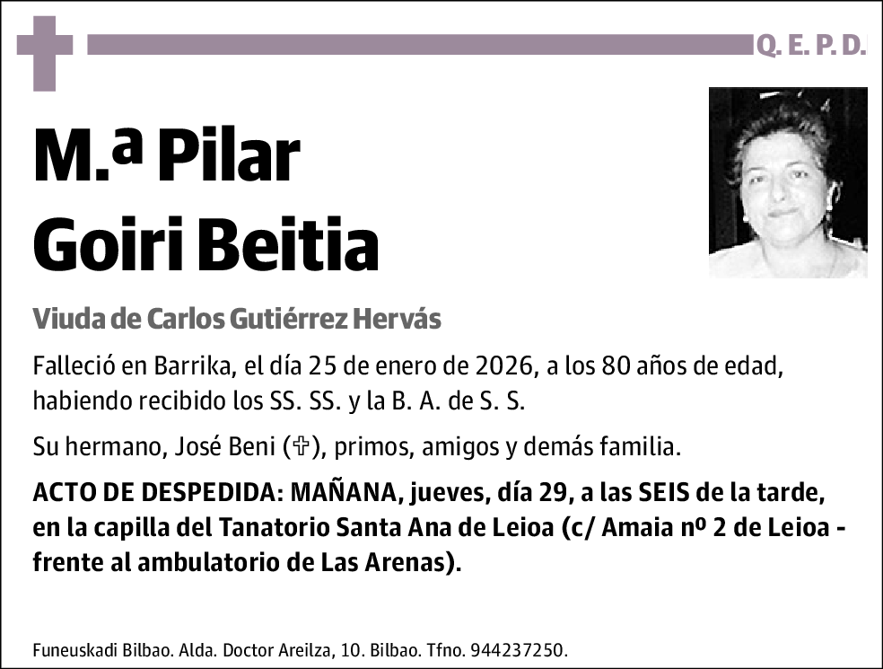 Mª Pilar Goiri Beitia
