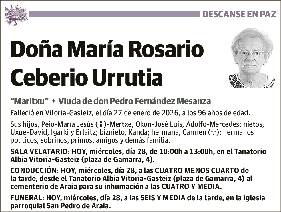 María Rosario Ceberio Urrutia