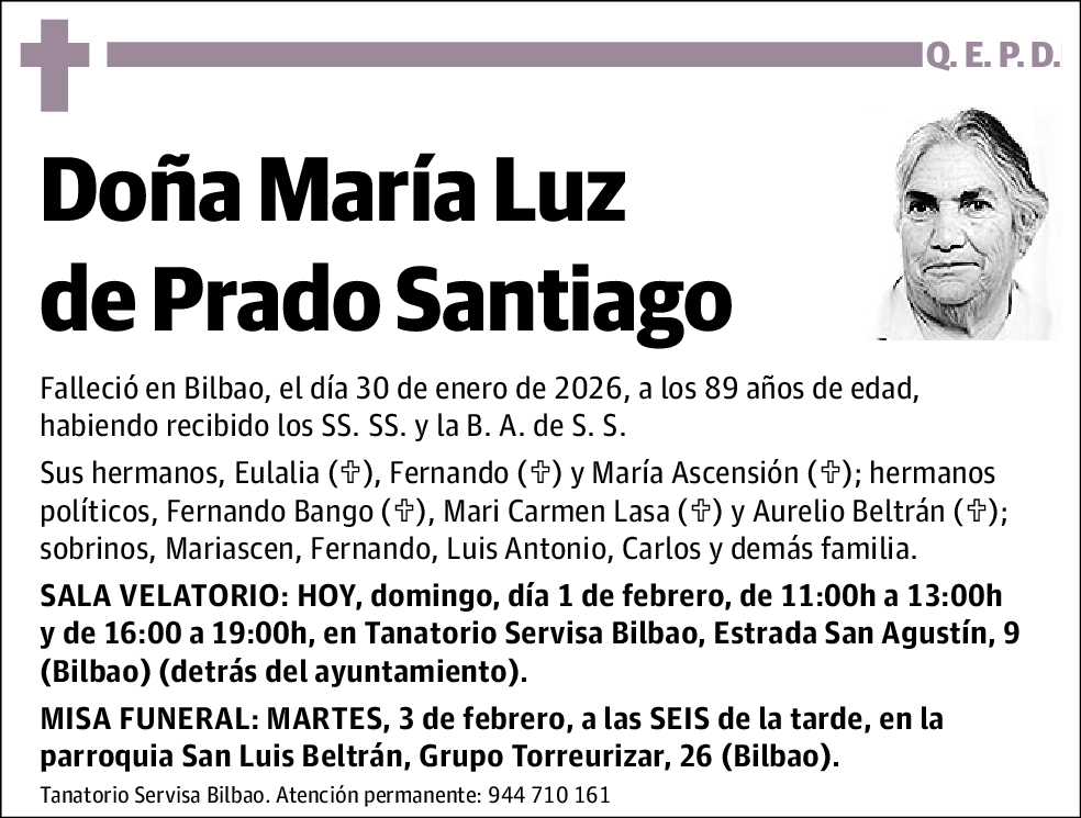 María Luz de Prado Santiago