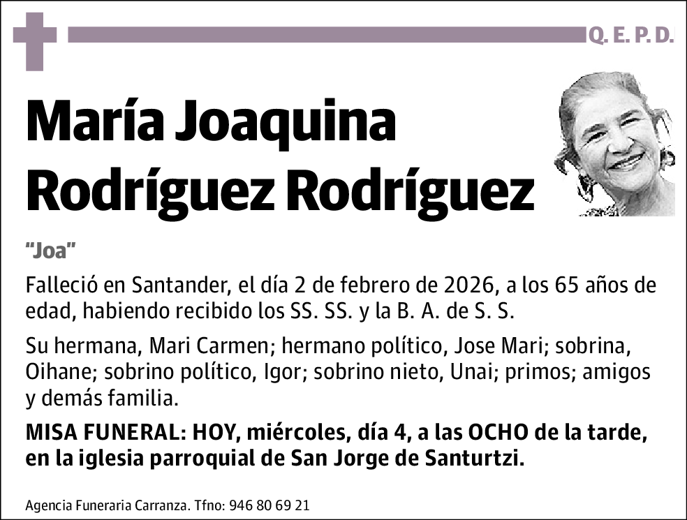 María Joaquina Rodríguez Rodríguez