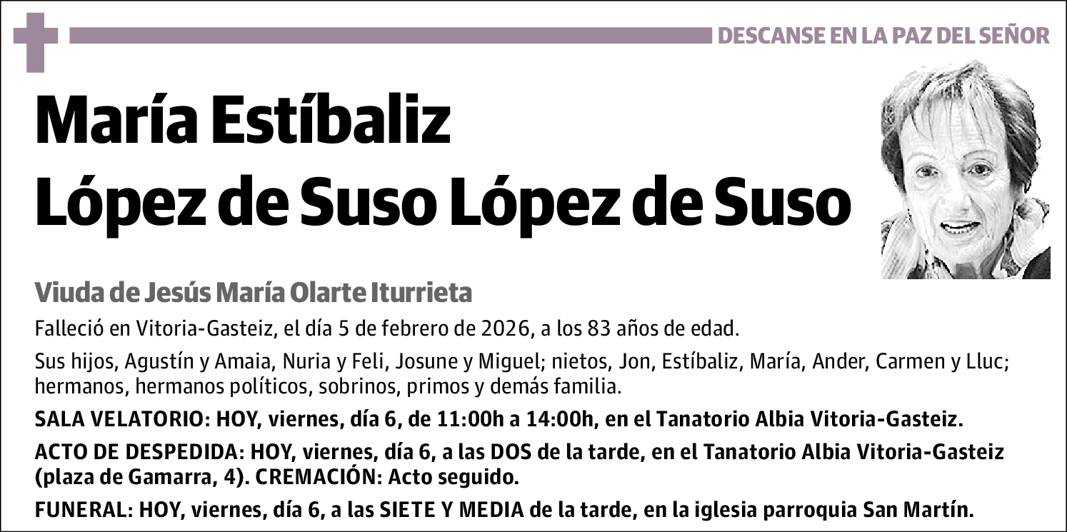 María Estíbaliz López de Suso López de Suso