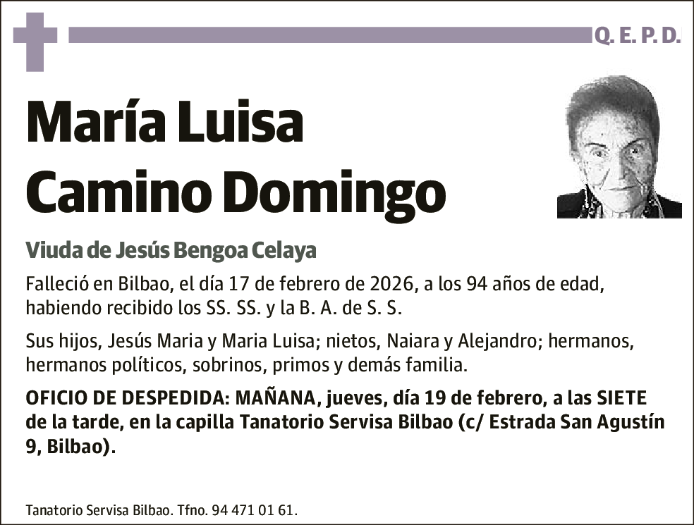 Maria Luisa Camino Domingo