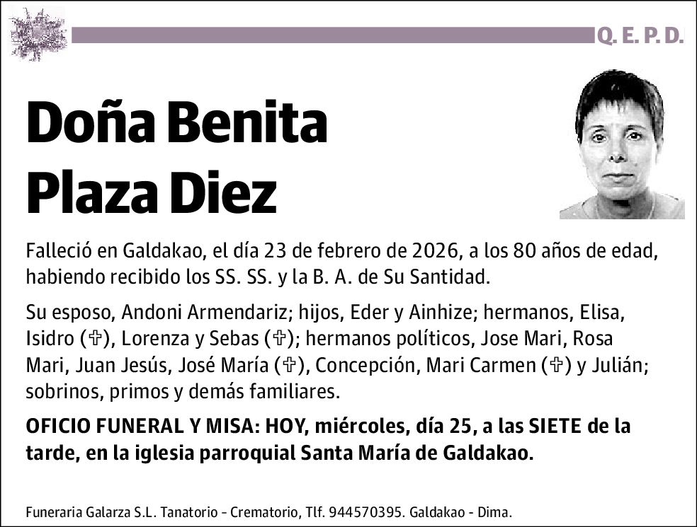 Benita Plaza Diez