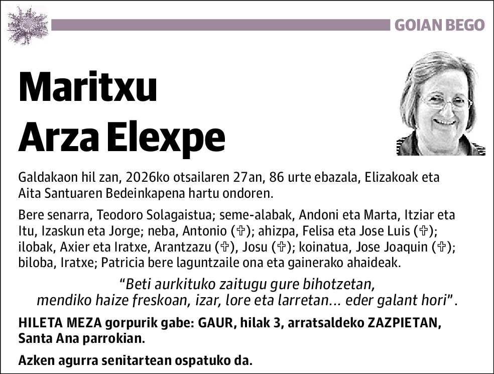Maritxu Arza Elexpe