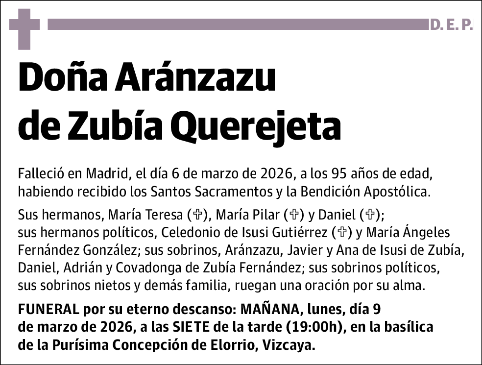 Aránzazu de Zubía Querejeta