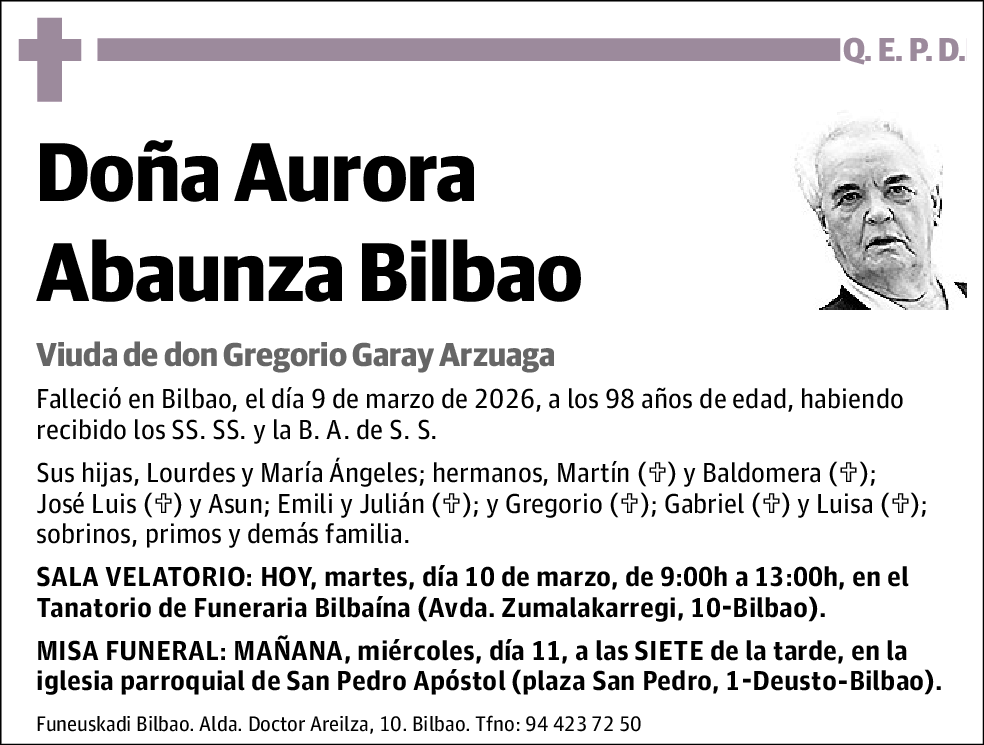 Aurora Abaunza Bilbao