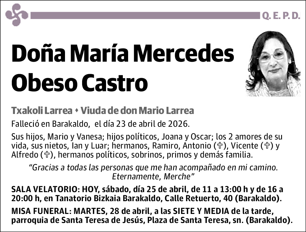 María Mercedes Obeso Castro
