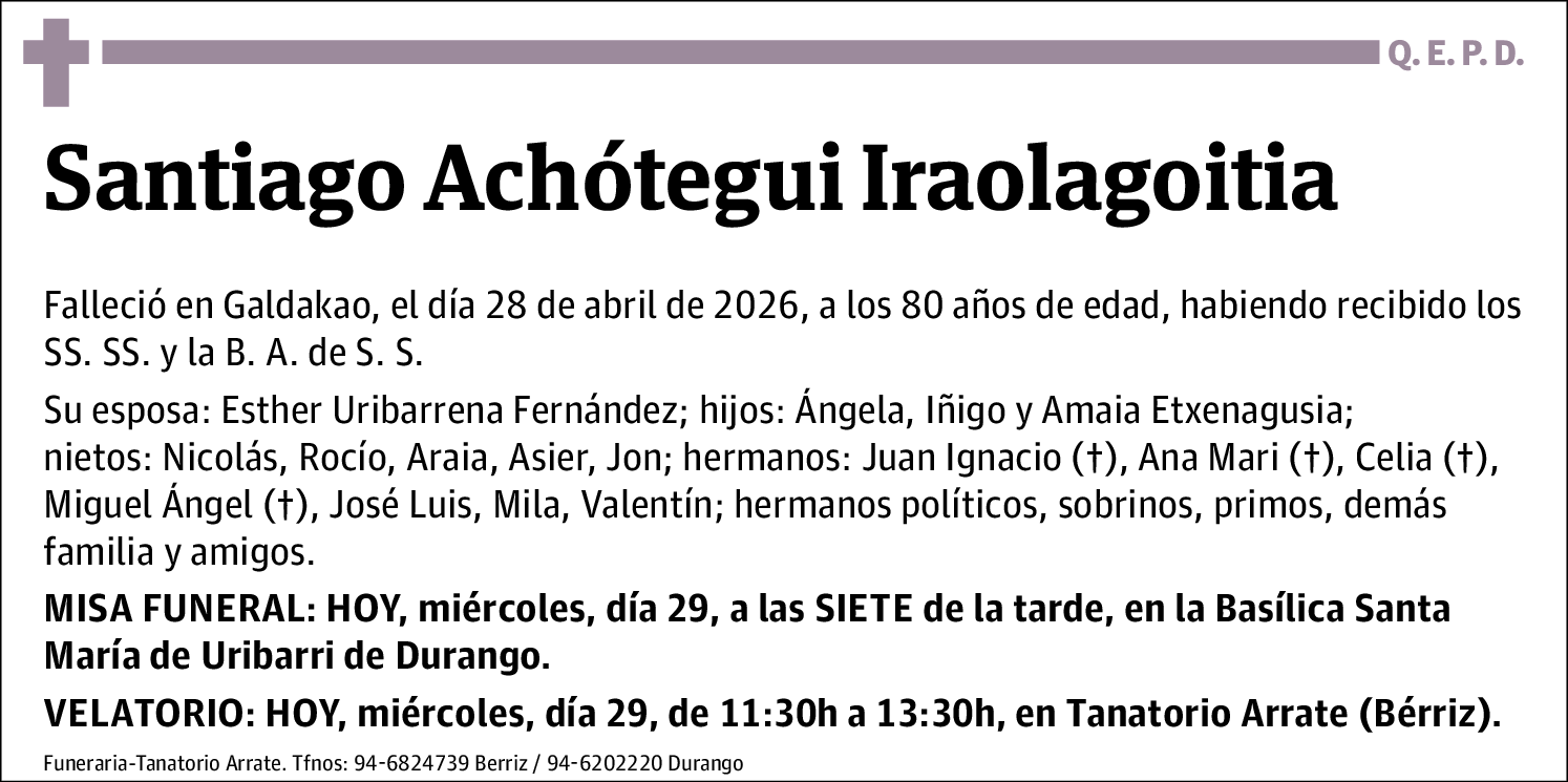 Santiago Achótegui Iralagoitia