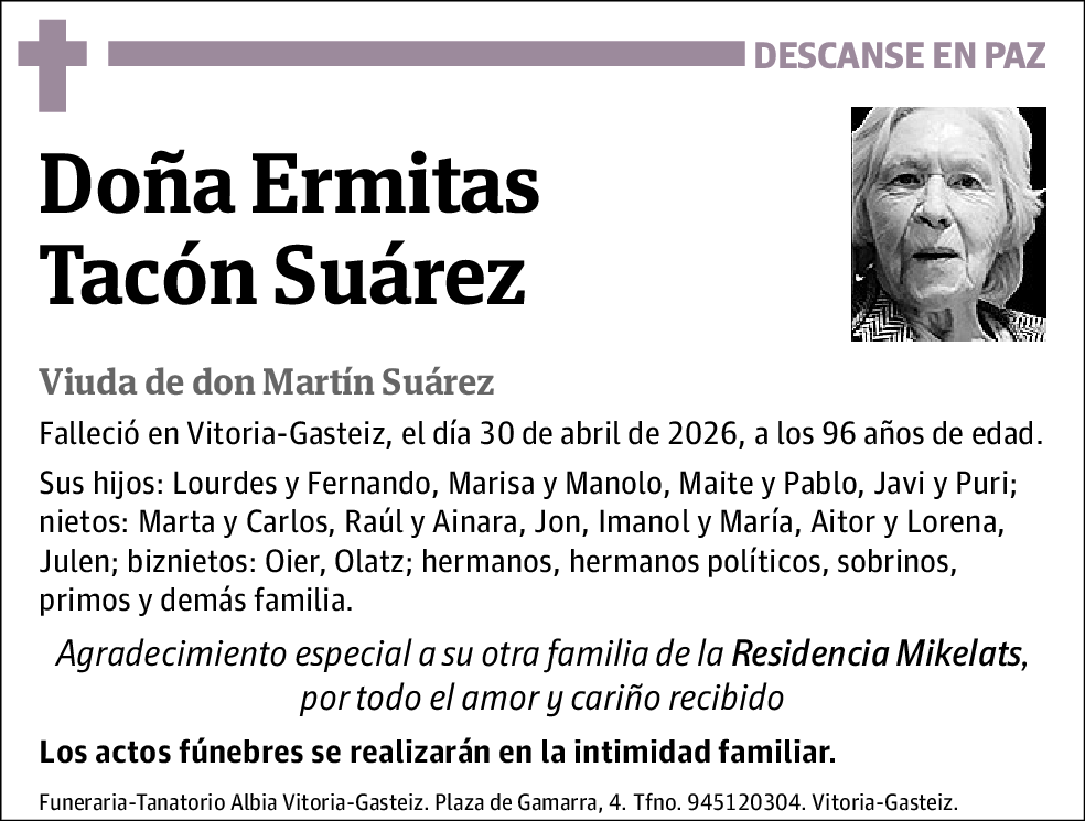 Ermitas Tacón Suárez