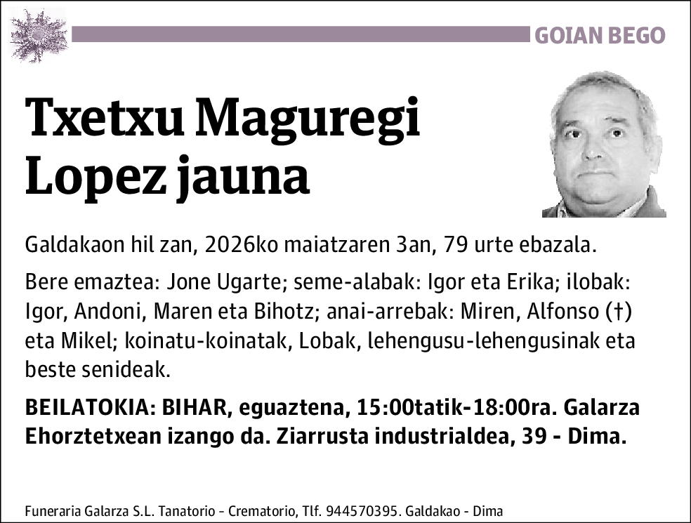 Txetxu Maguregi Lopez
