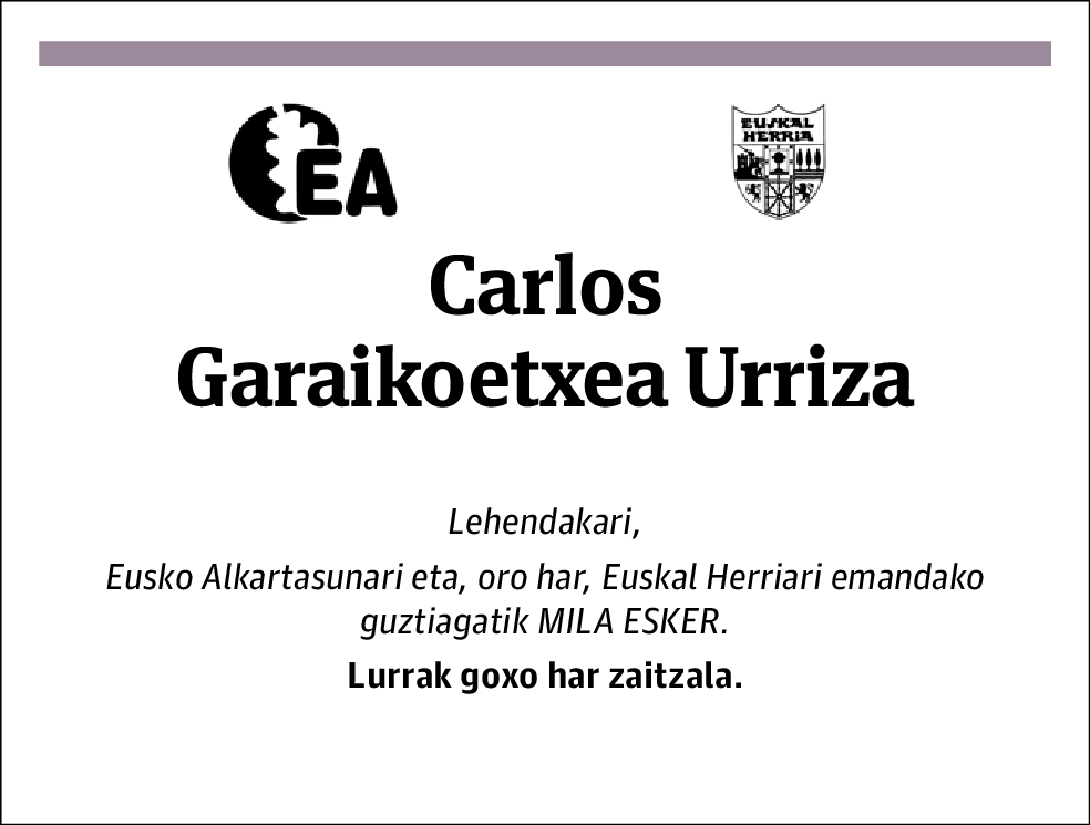 Carlos Garaikoetxea Urriza