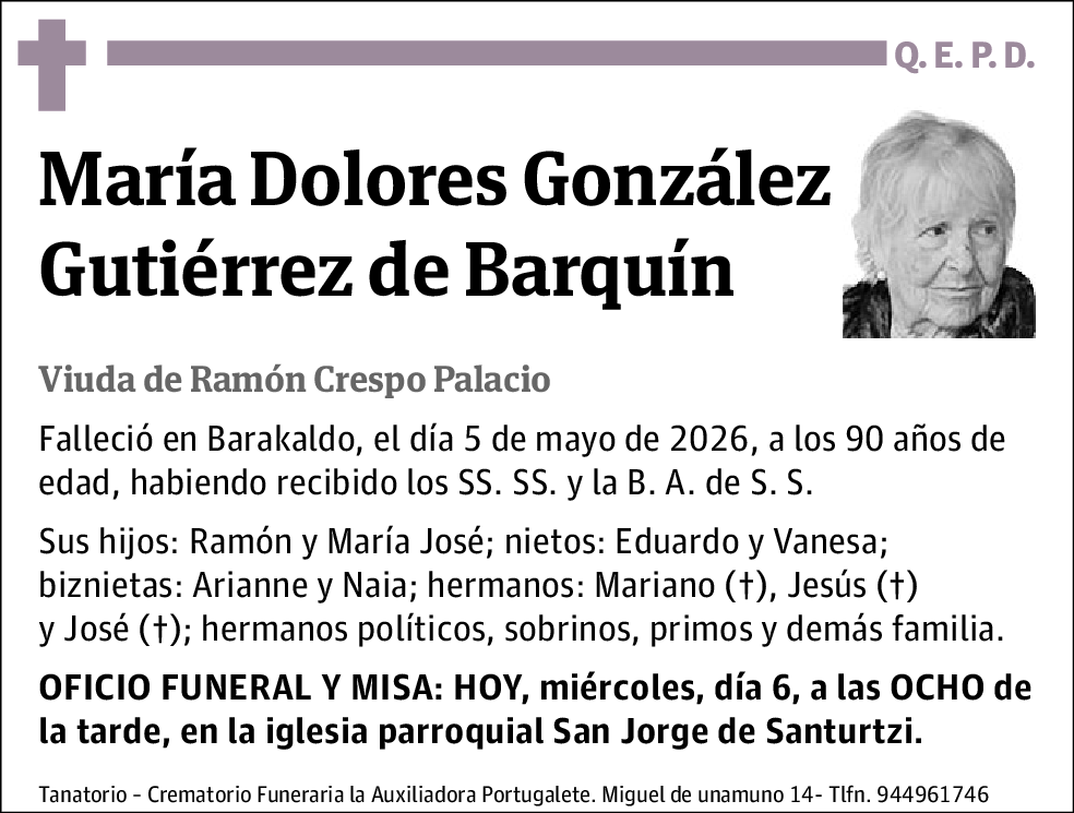 María Dolores González Gutiérrez de Barquín