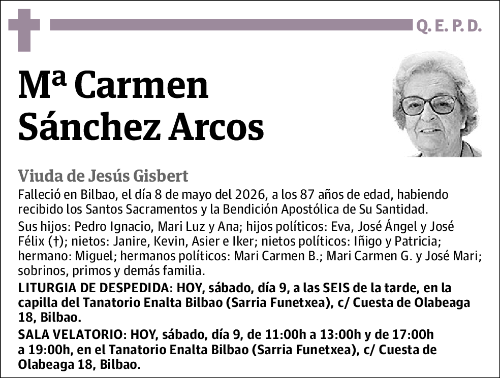 Mª Carmen Sánchez Arcos