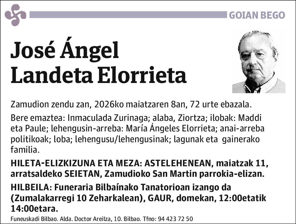 José Ángel Landeta Elorrieta